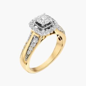 Pırlanta Taşlı Platin Bant Yüzük